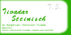 tivadar steinisch business card